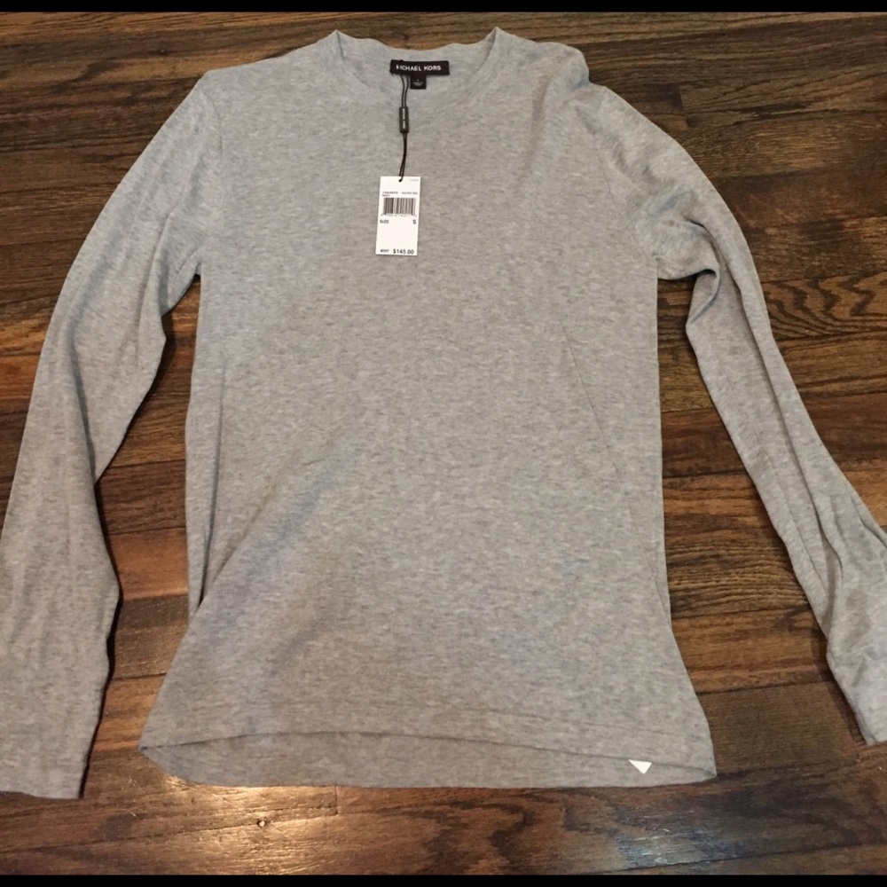 Men's Michael kors basic grey long sleeve NWT