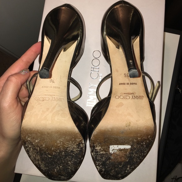 Jimmy Choo Palladium Mirror Peeptoe Maryjane - Picture 5 of 7