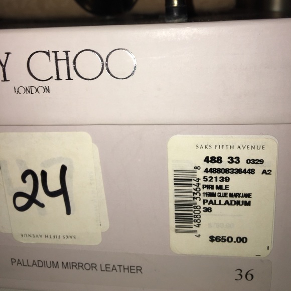 Jimmy Choo Palladium Mirror Peeptoe Maryjane - Picture 6 of 7