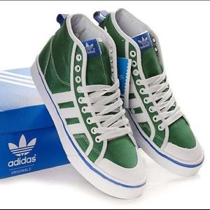 Adidas Nizza Hi Canvas Sneaker Green in Size 13