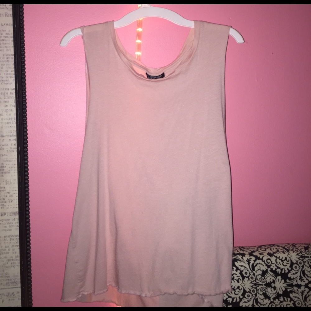 pink topshop tanktop