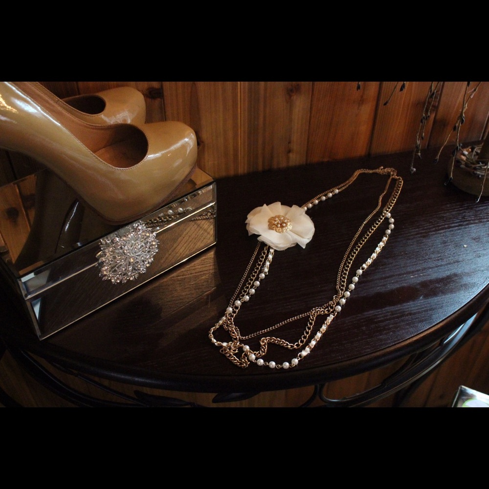 Pearl and Flower Necklace 🌺
