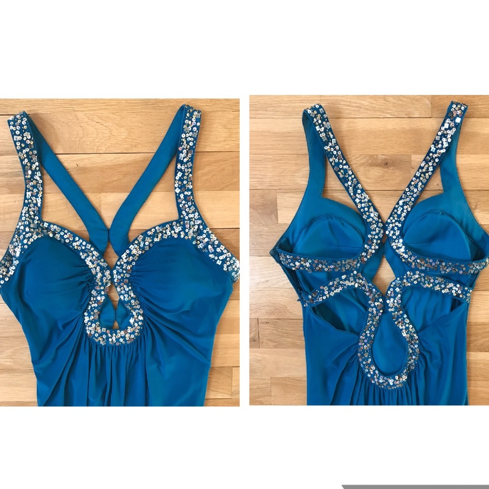 Hailey Logan by Adrianna Papell Turquoise Gown
