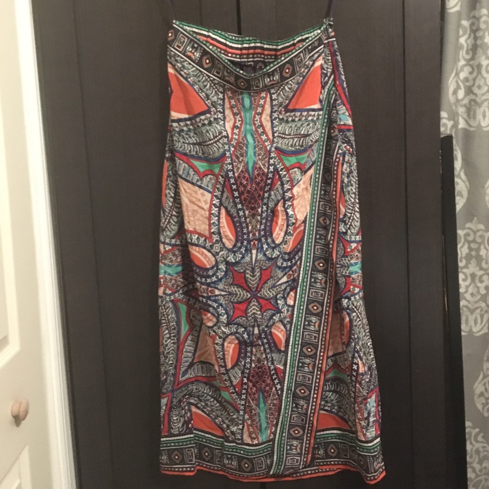 Tribal printed Anthropologie maxi skirt