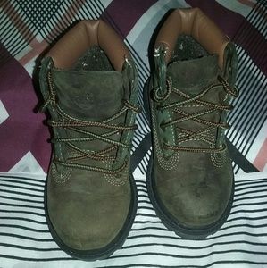 77 off timberland shoes toddler boys boots brown green size 7 toddler boys boots size 7