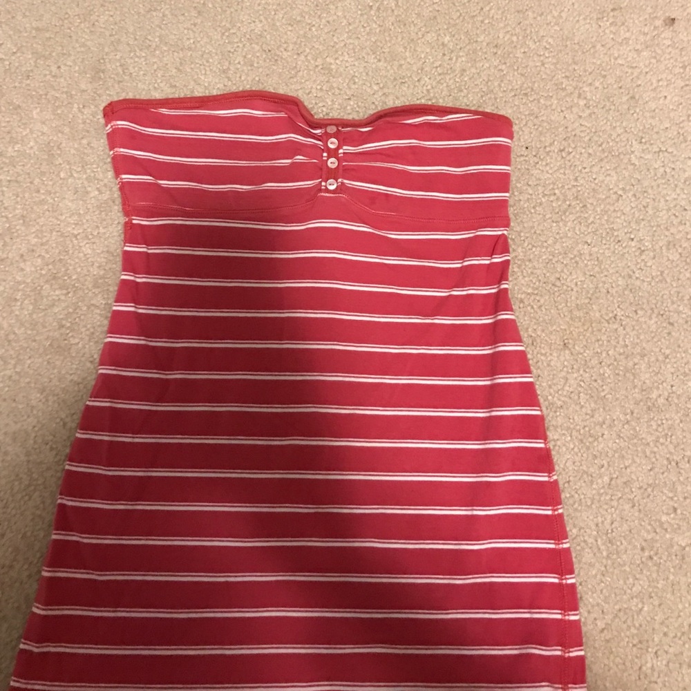 Mission Supply Co pink and white tube top