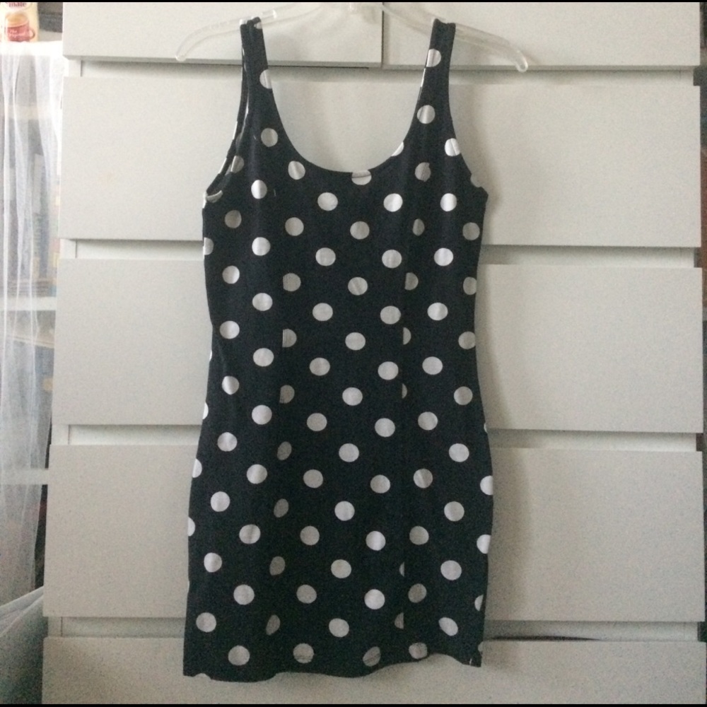 F21 Polka Dot Bodycon Mini Dress