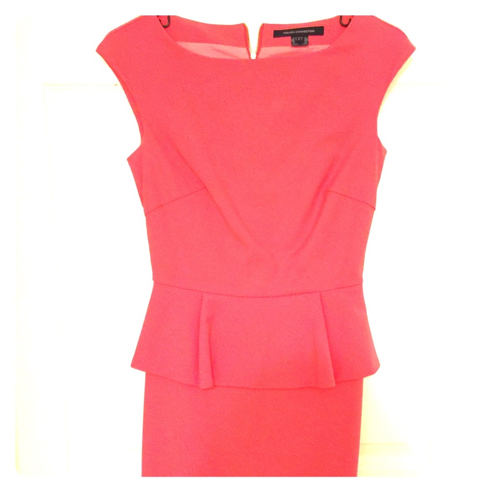 French connection dress with peplum detail