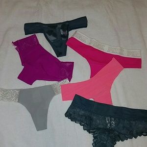 PINK- grey and pink panties 6PAIR