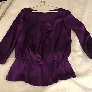 Silk blouse in beautiful rich purple