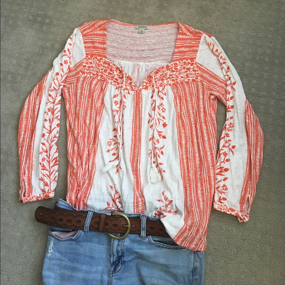 Lucky Brand Bohemian Peasant Top