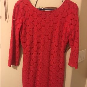 Red flattering dress