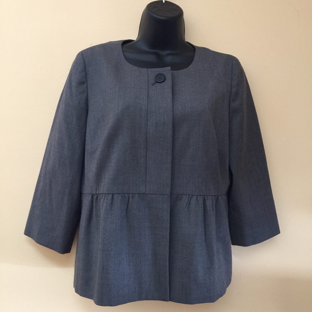 J. CREW 100% Wool Capelet Hidden Button Jacket