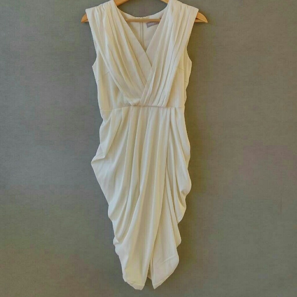 White silky dress