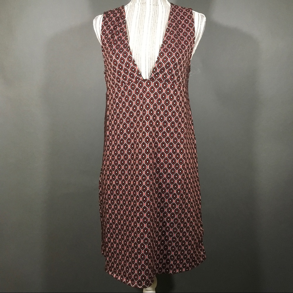 ZARA Woman Sleeveless Deep V Neck Dress - Picture 2 of 6