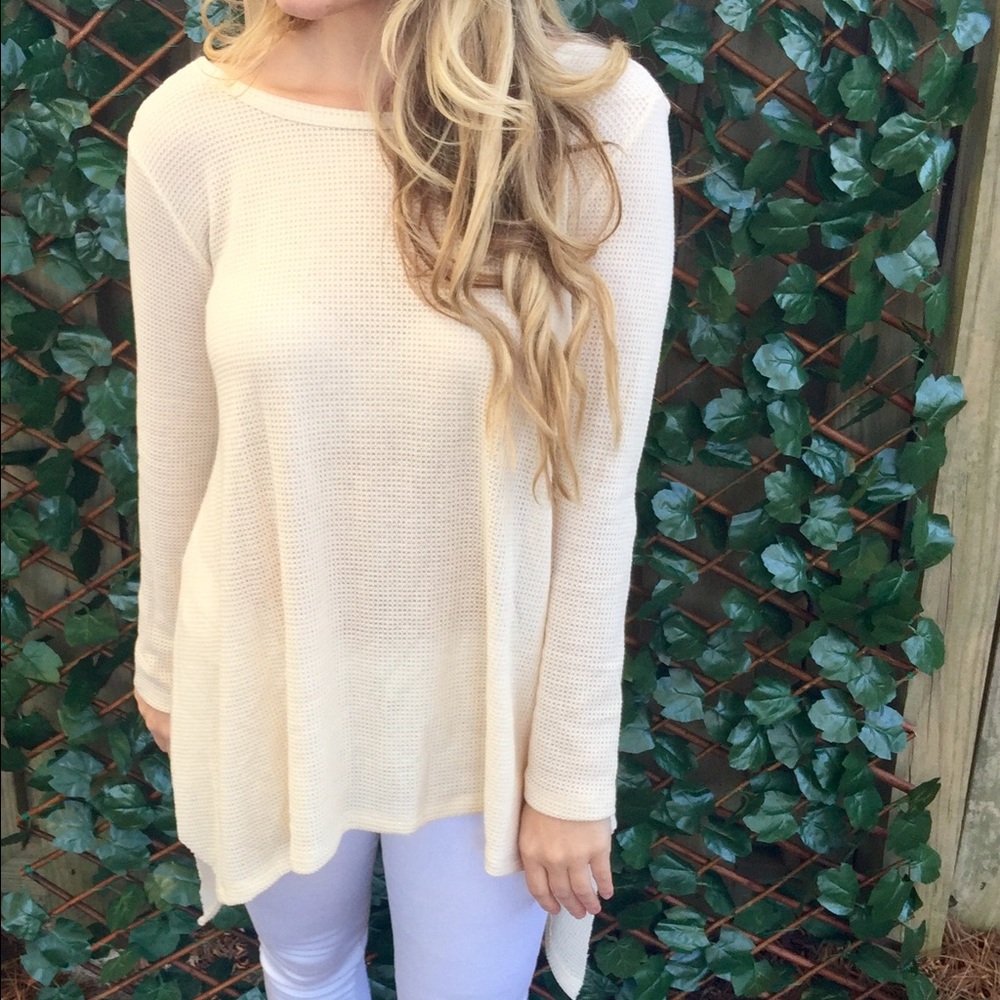 Waffle knit top