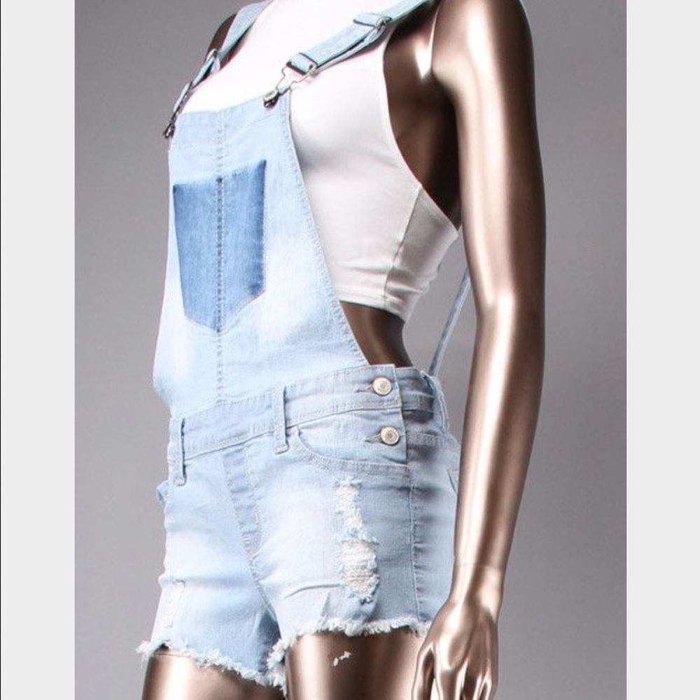 Klique B Denim overall shorts shortalls