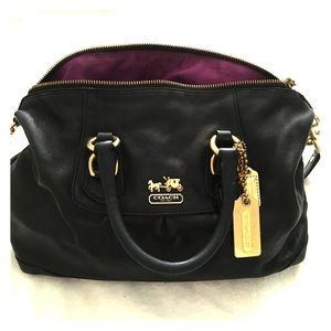 Coach leather black satchel
