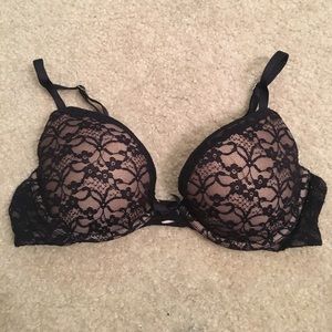 Aerie black lace bra 36B