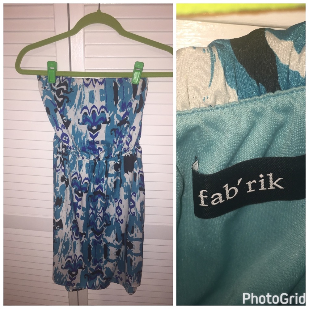 Blue and white dress from Fab'rik