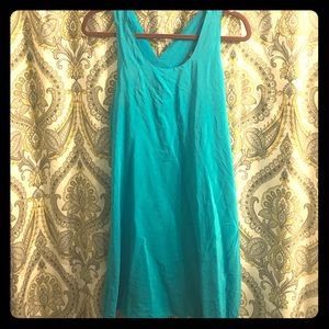 Silk knee length sleeveless tank dress