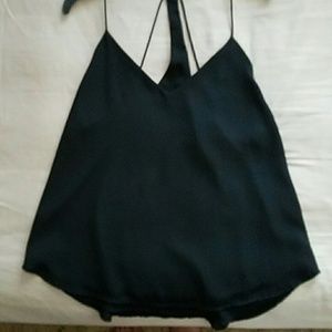 Black strap dress blouse