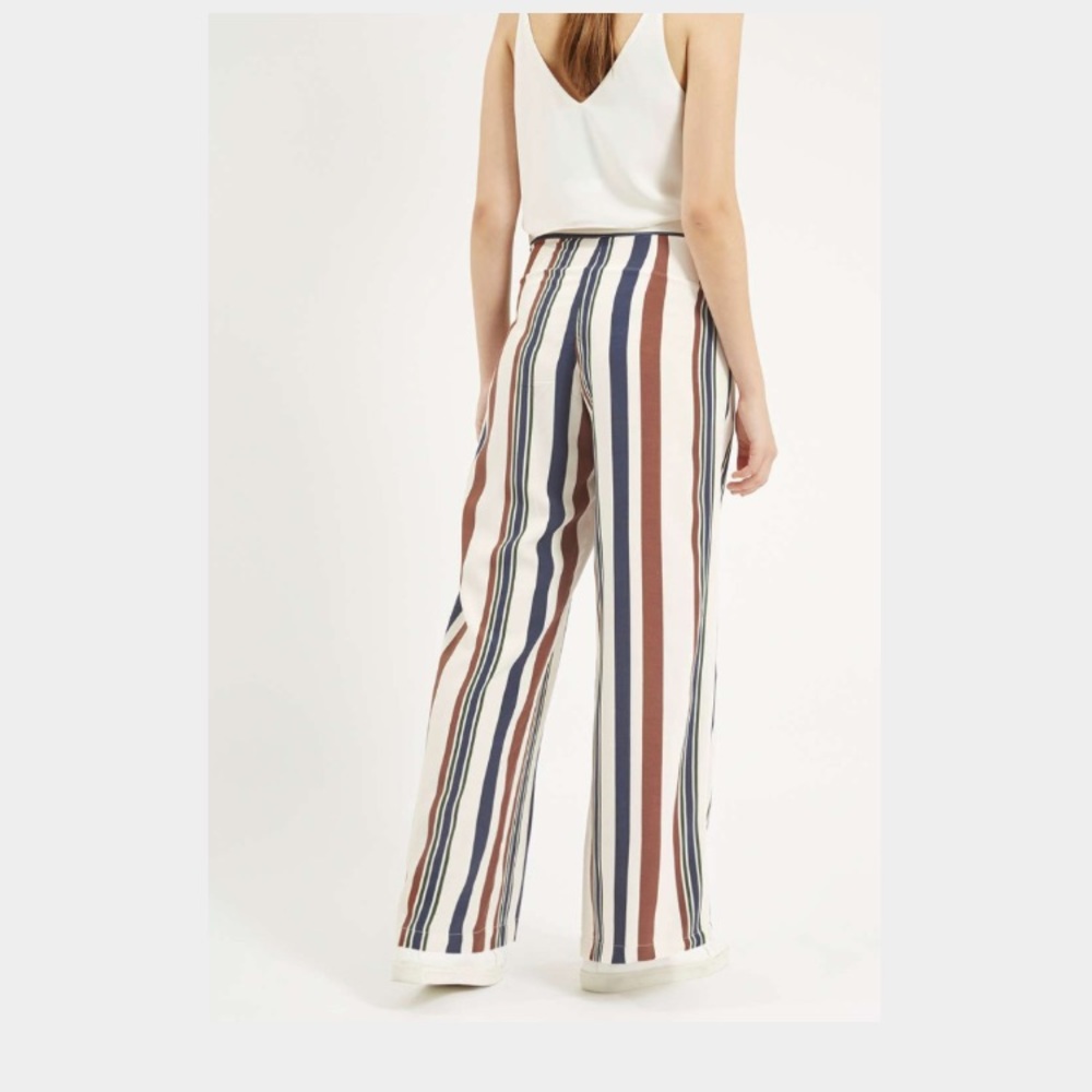 Topshop Stripped Wide-Leg Pant