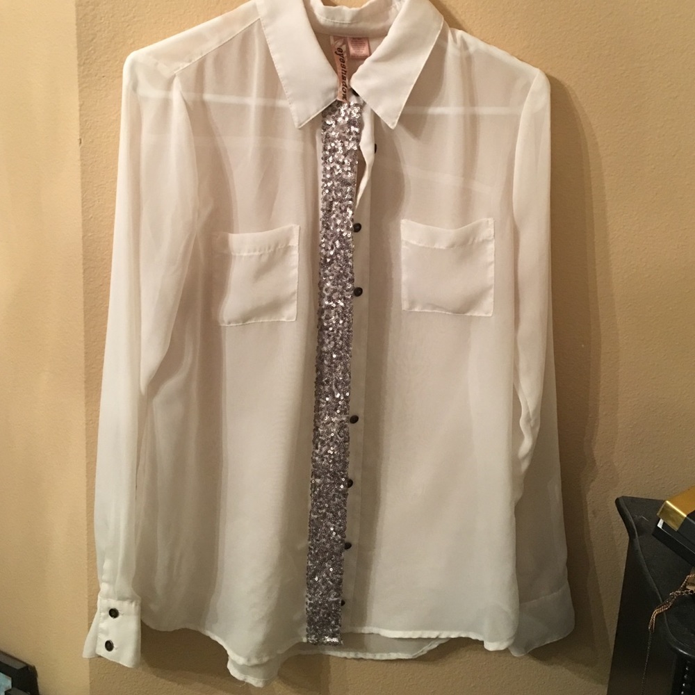 Sheer button up