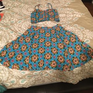 Cute two piece skirt set