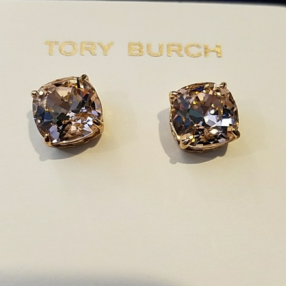 Tory Burch Crystal Stud Earrings. - Picture 3 of 3