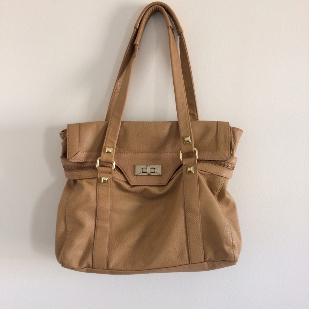 Olivia + Joy Tan Faux Leather Purse