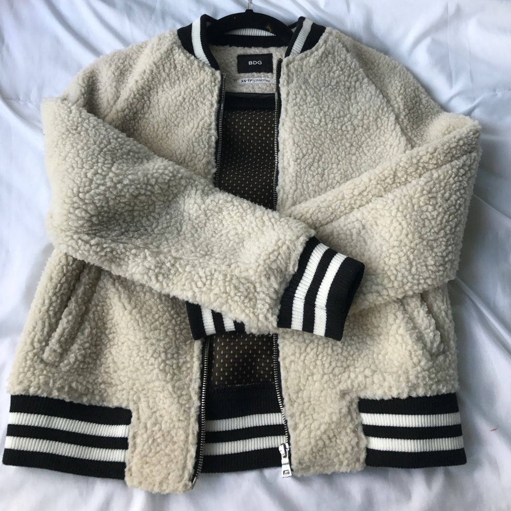 Fur bomber by BDG bought from urban outfitters.
