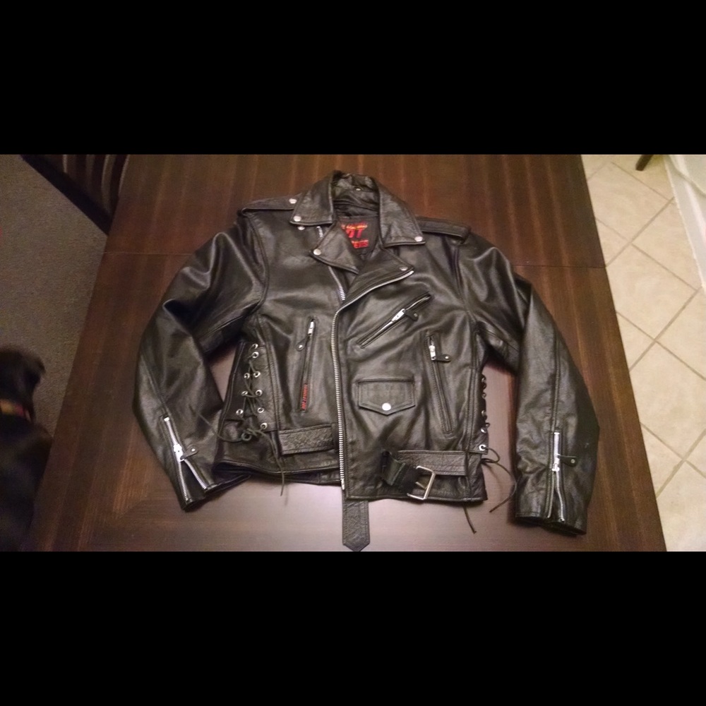 Mens biker jacket, can be worn by women