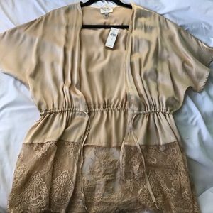 Gold silk robe / kimono