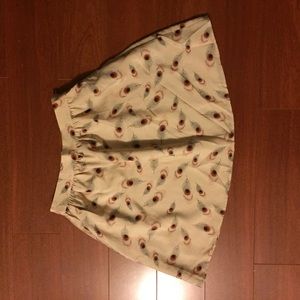 Peach Skirt with Feather Pattern