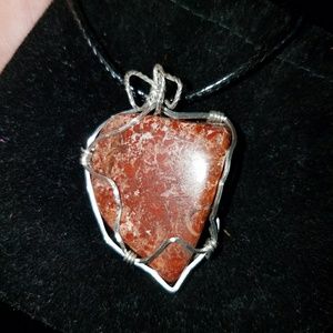 Bricatted jasper pendant