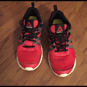 Reebok red tennis shoes