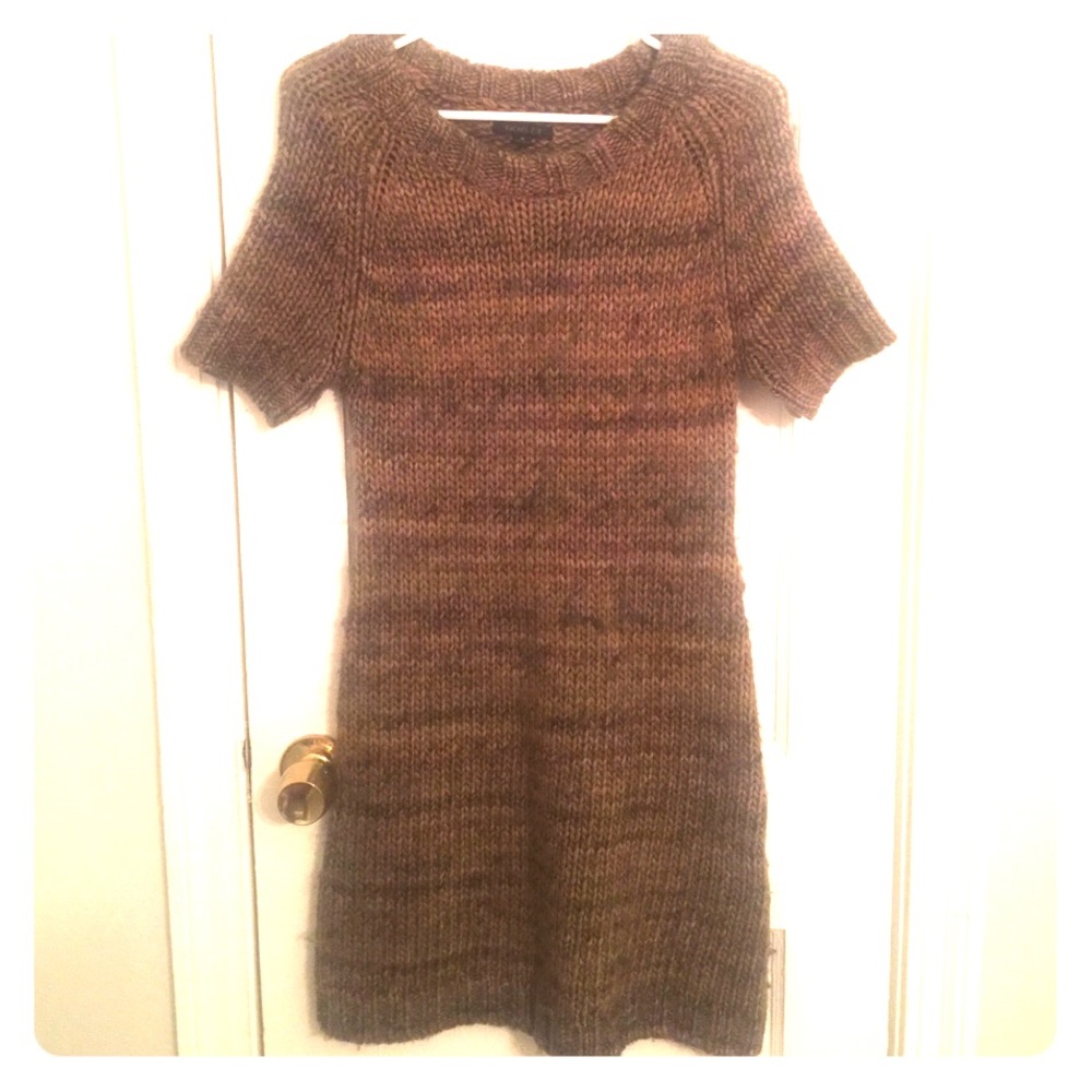 Rachel Zoe brown and tan sweater dress