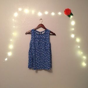 Blue Floral Summer Top