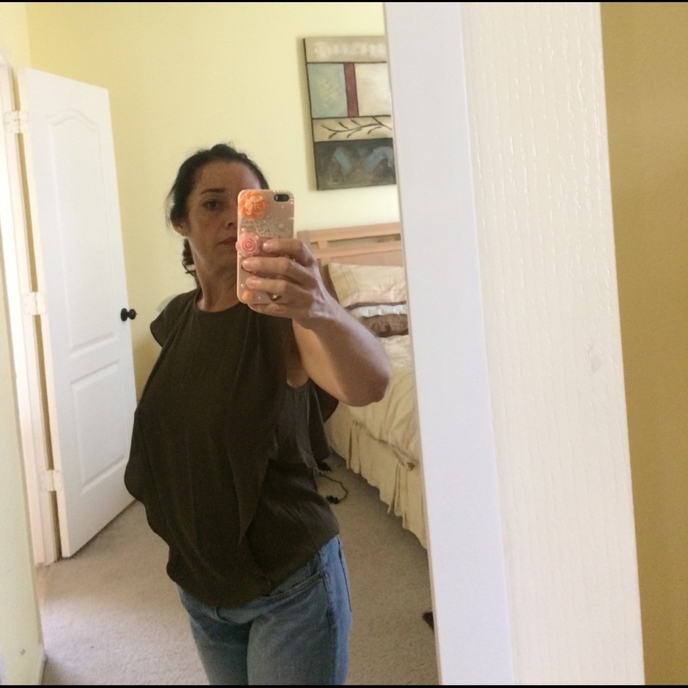 BCBGMAXAZRIA May Top dark green MSRP $158 XS