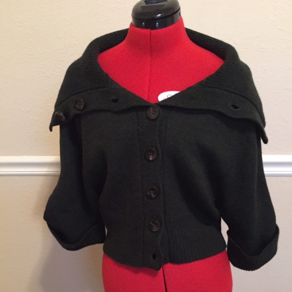 Banana Republic Green Short Cardigan Bolero - Picture 5 of 6