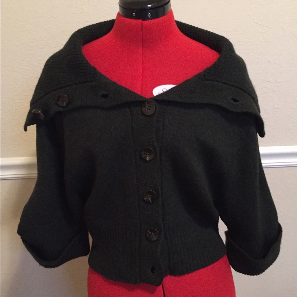 Banana Republic Green Short Cardigan Bolero - Picture 6 of 6