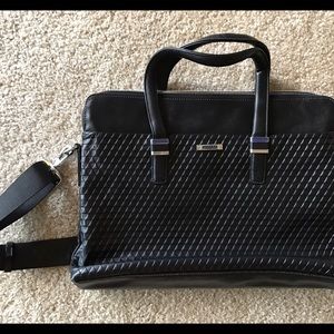 Black Leather Laptop Bag
