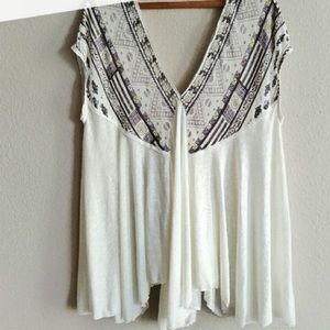 Free people deep v-neck shirt