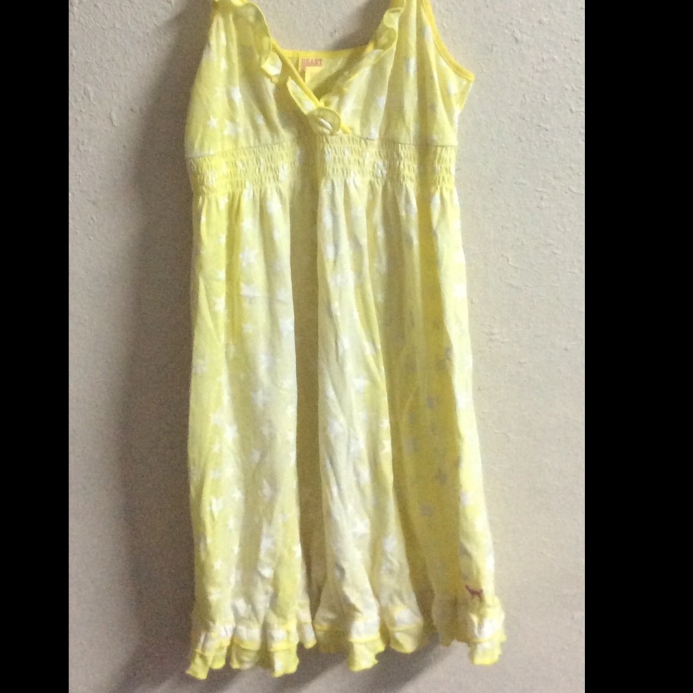 PINK yellow and white star dress