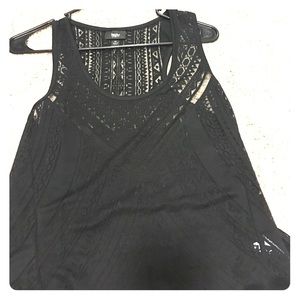 Black Mossimo patterned tank - size small