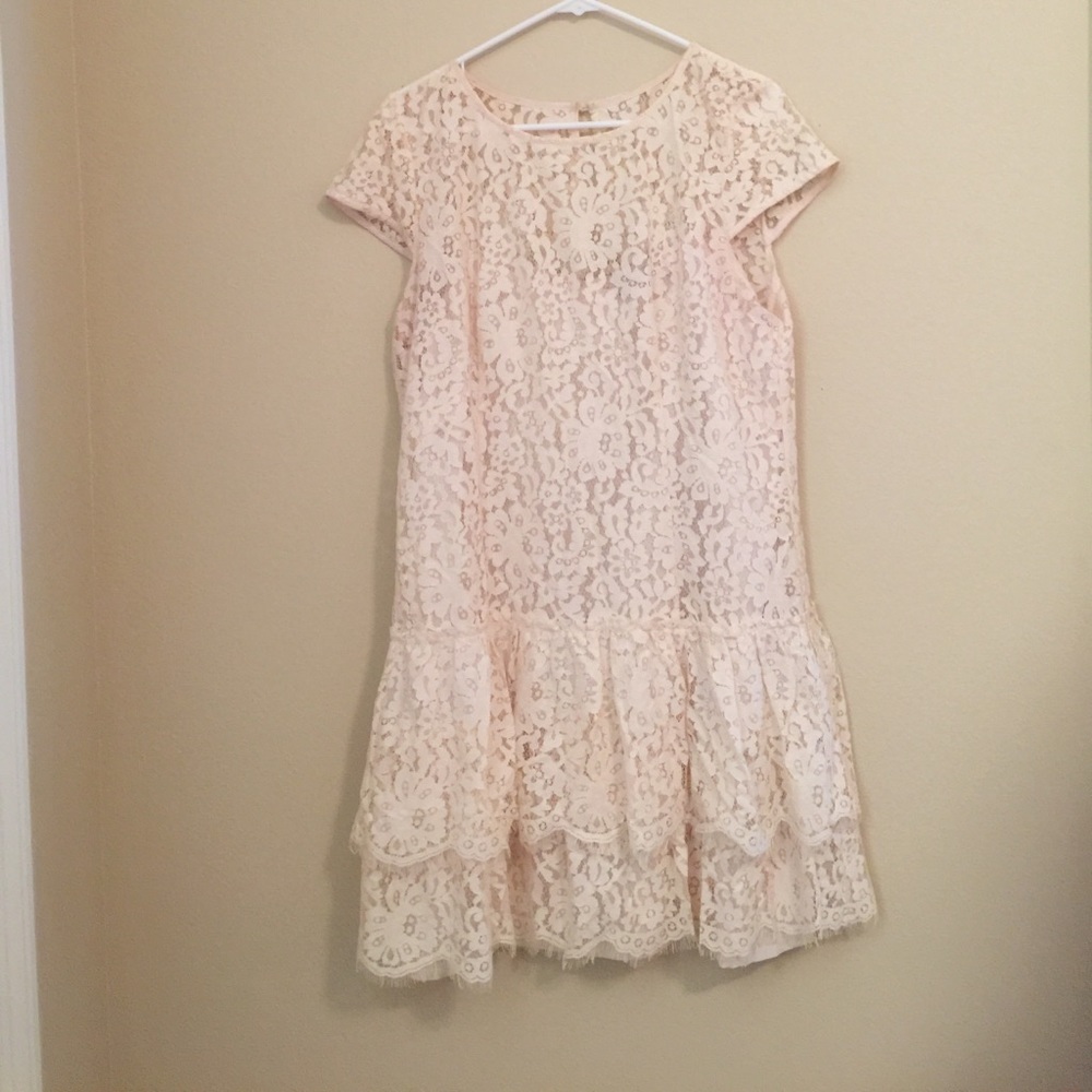 Lace  LOFT cream dress!