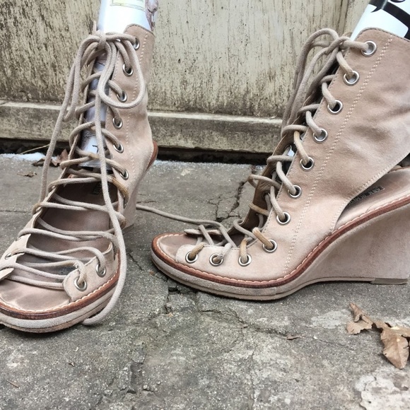 SOLD Ann Demeulemeester lace-up boots sz 37.5 - Picture 4 of 4