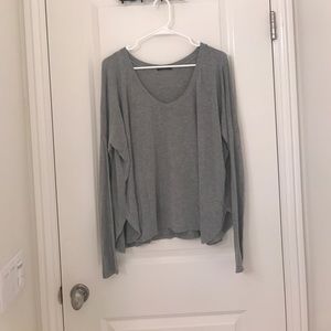 NWOT gray Bobbi long sleeve top