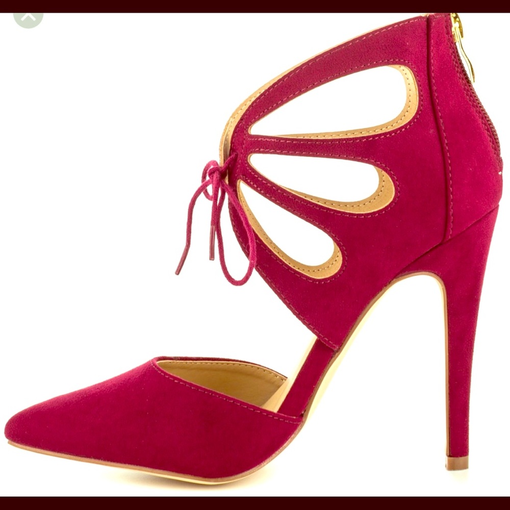 Justfab Brand Cosima red heels